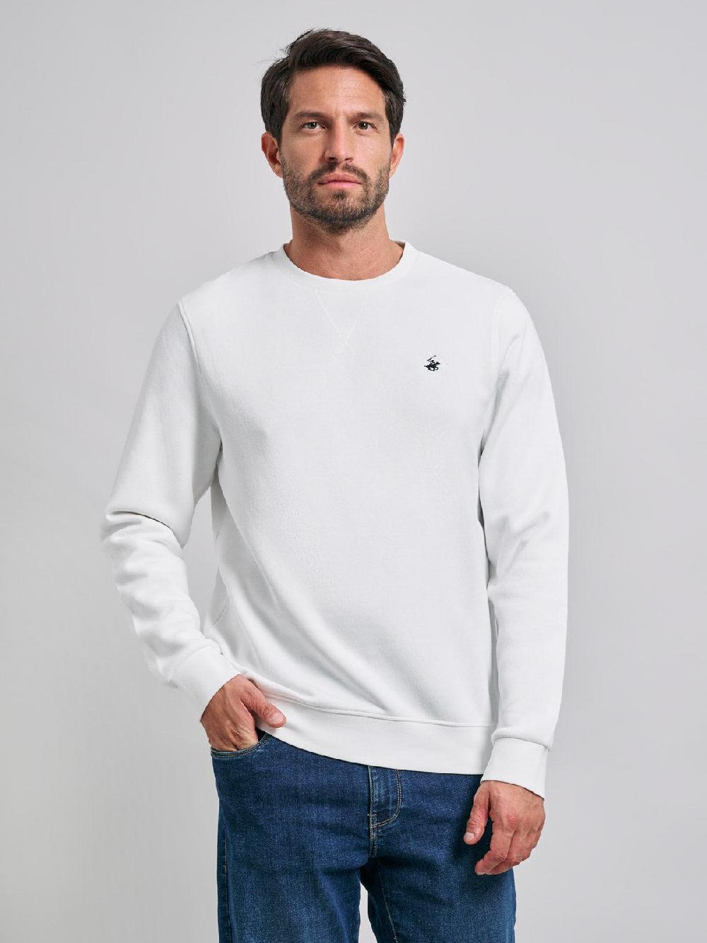beverly hills polo club POLO PONY SWEATSHIRT WINTER WHITE