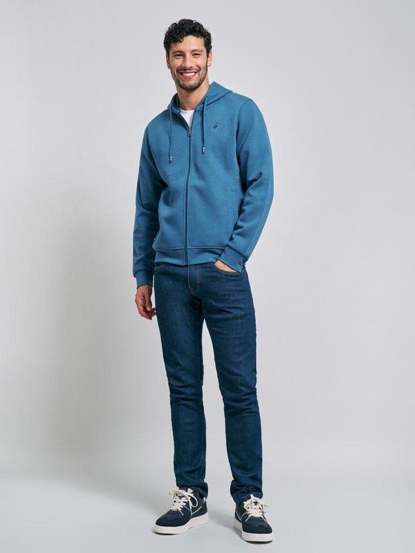 Beverly Hills Polo Club POLO PONY ZIP HOODIE MARINE BLUE