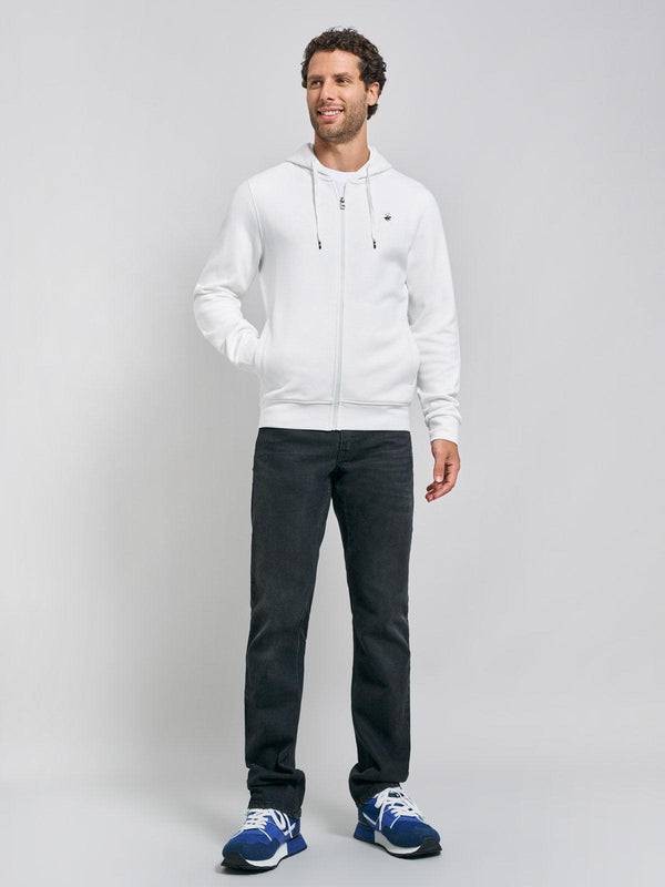 Beverly Hills Polo Club POLO PONY ZIP HOODIE WINTER WHITE