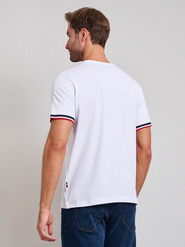 Beverly Hills Polo Club RIBBED FALSE POCKET MODERN SLIM FIT T-SHIRT GHOST WHITE