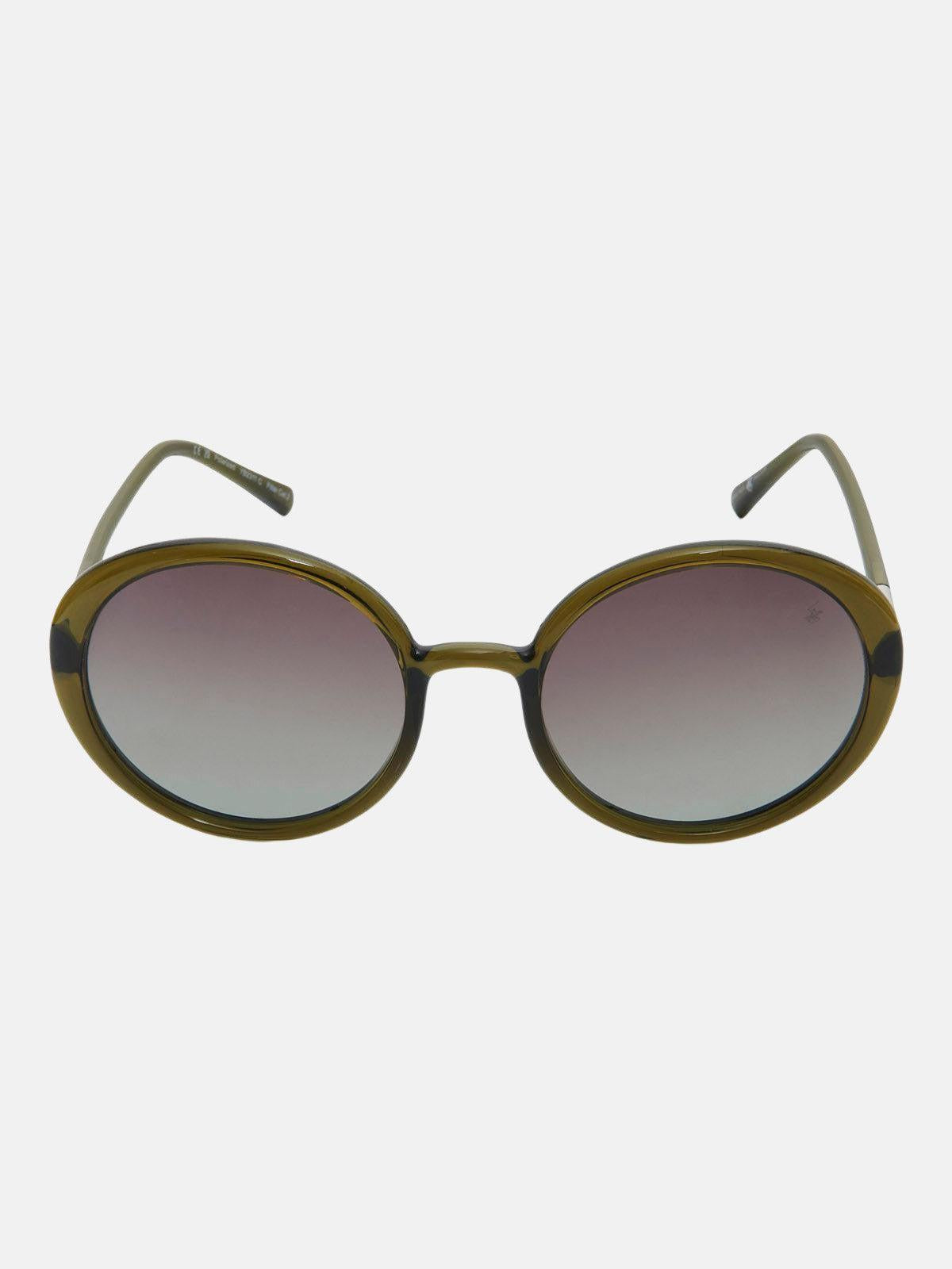beverly hills polo club ROUNDED CATS EYE POLARISED SUNGLASSES OLIVE GRADIENT CLAY