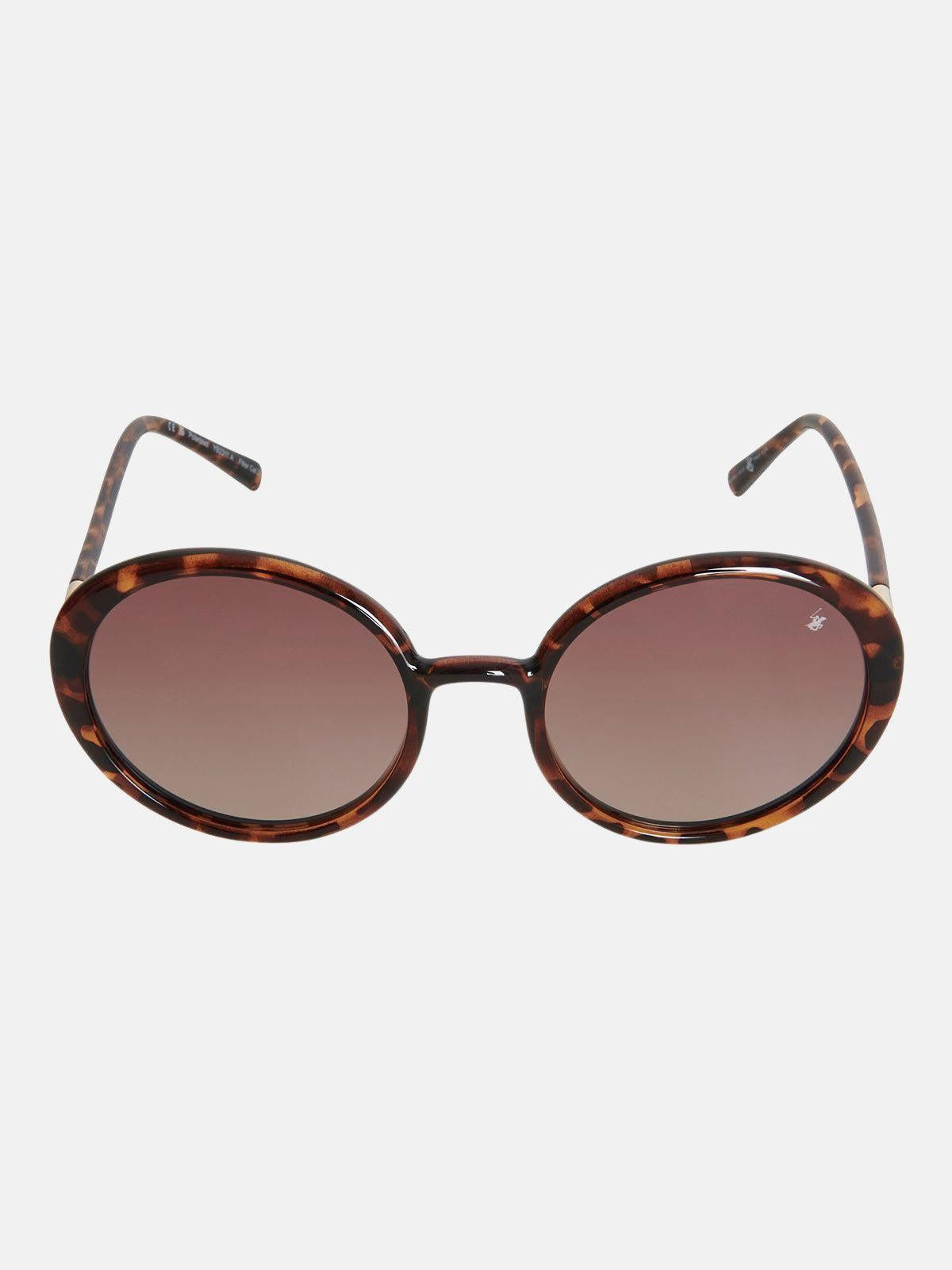 beverly hills polo club ROUNDED CATS EYE POLARISED SUNGLASSES TORTOISE SHELL GRADIENT MOCCA