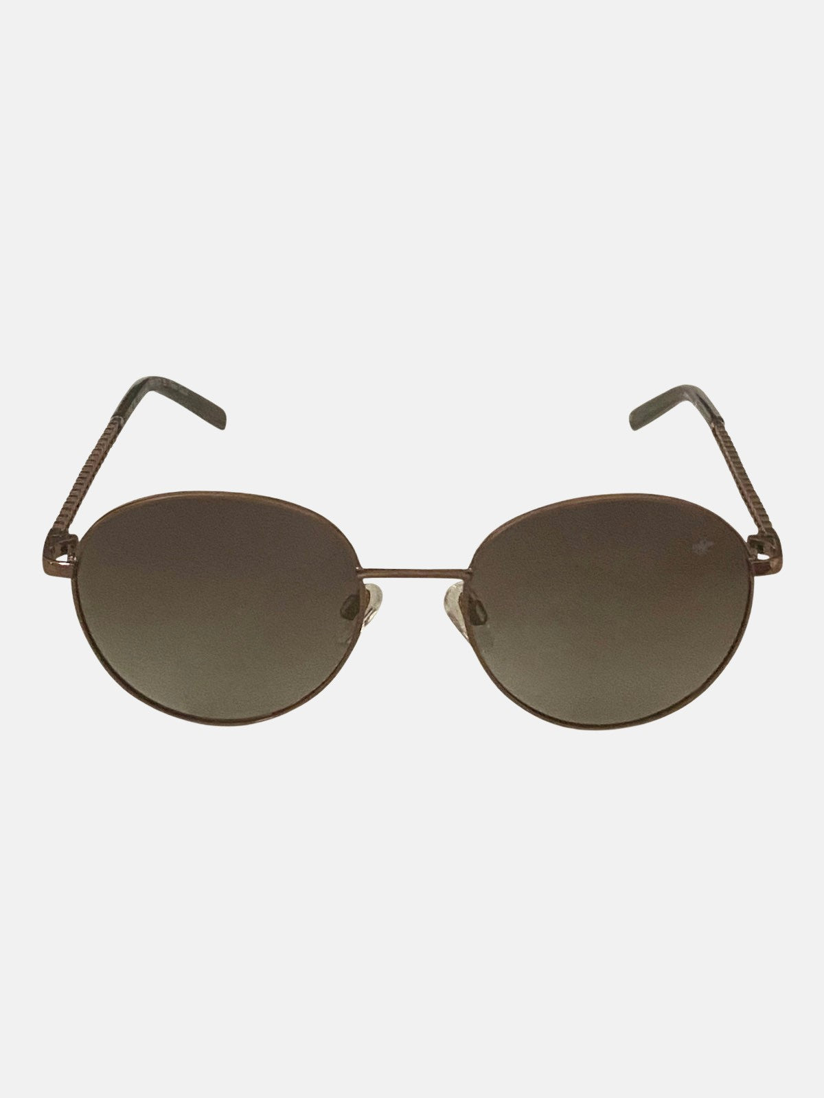 beverly hills polo club ROUNDED CHAINLINK POLARISED SUNGLASSES BROWN GRADIENT CLAY