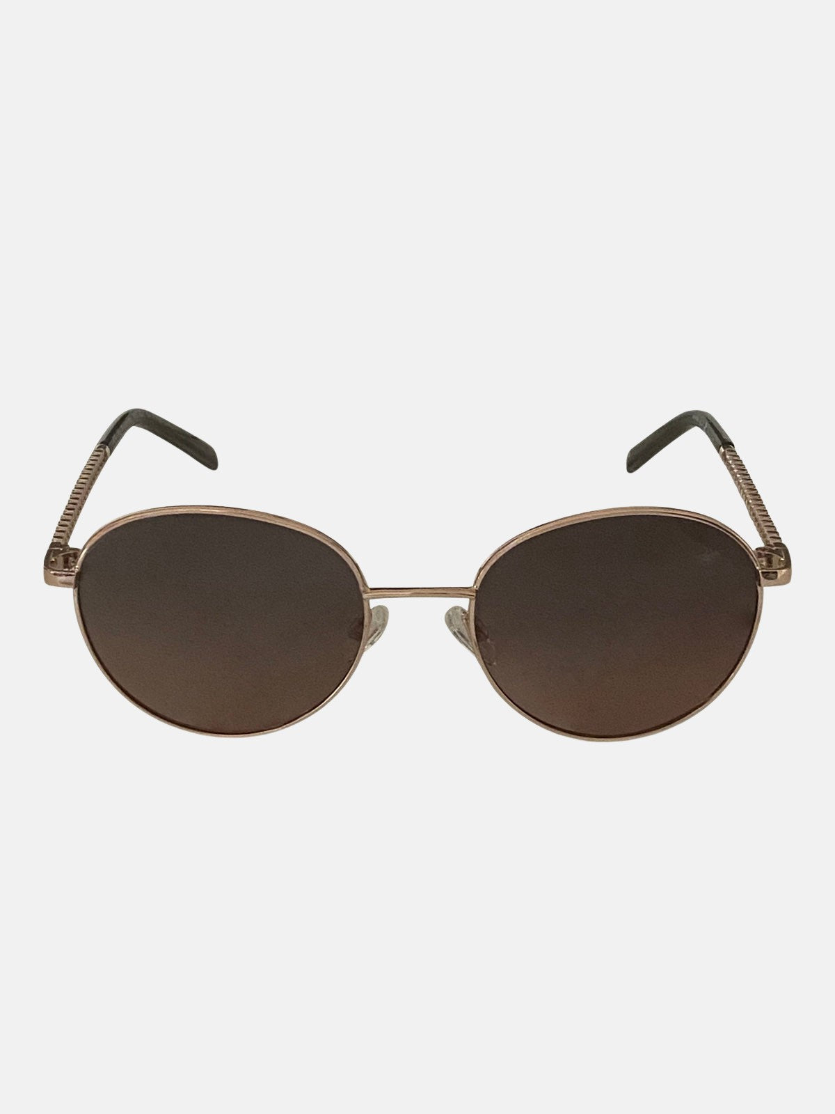 beverly hills polo club ROUNDED CHAINLINK POLARISED SUNGLASSES ROSE GOLD GRADIENT GREY RED