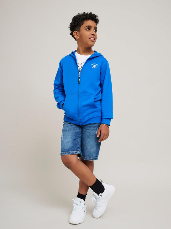 Beverly Hills Polo Club SIGNATURE POLO PONY ZIP HOODIE ROYAL