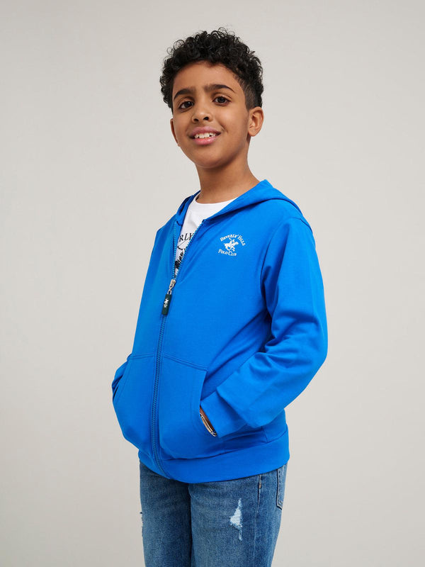 Beverly Hills Polo Club SIGNATURE POLO PONY ZIP HOODIE ROYAL
