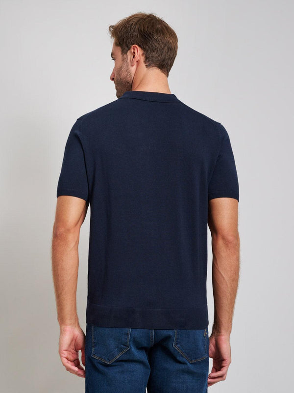 Beverly Hills Polo Club SOFT COTTON MODERN SLIM FIT POLO SHIRT DARK NAVY