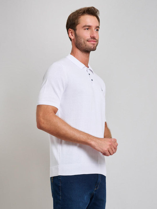 Beverly Hills Polo Club SOFT COTTON MODERN SLIM FIT POLO SHIRT GHOST WHITE
