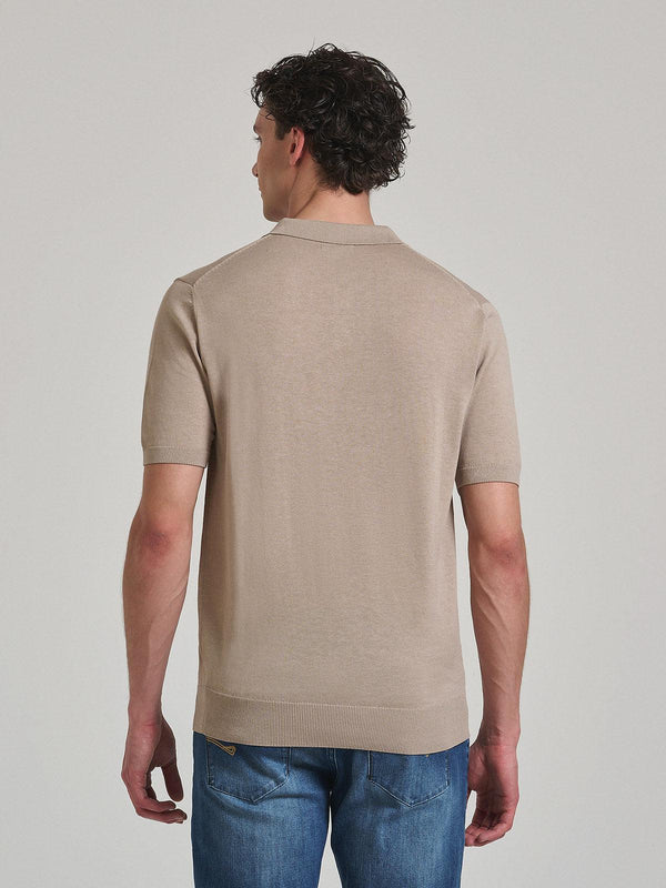 Beverly Hills Polo Club SOFT COTTON POLO SHIRT OATMEAL