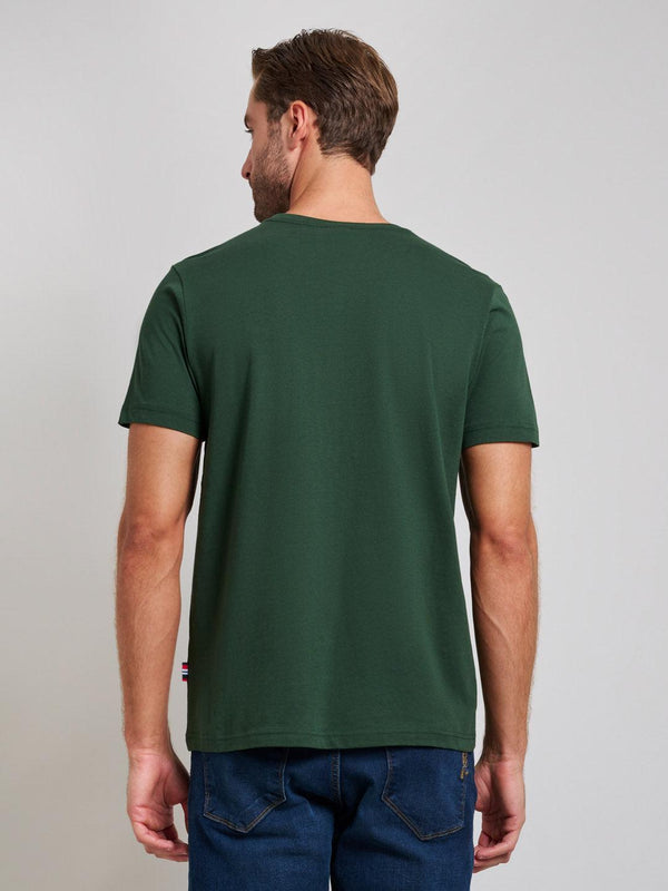 Beverly Hills Polo Club SPORT LOGO MODERN SLIM FIT T-SHIRT DARK FOREST GREEN