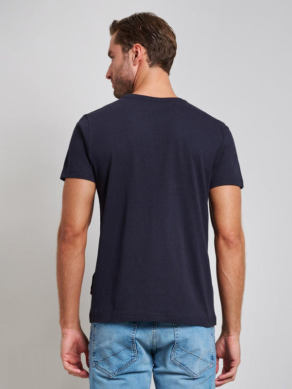 Beverly Hills Polo Club SPORT LOGO MODERN SLIM FIT T-SHIRT DARK NAVY