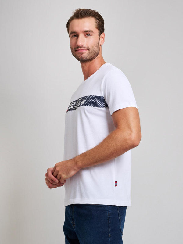 Beverly Hills Polo Club SPORT LOGO MODERN SLIM FIT T-SHIRT GHOST WHITE
