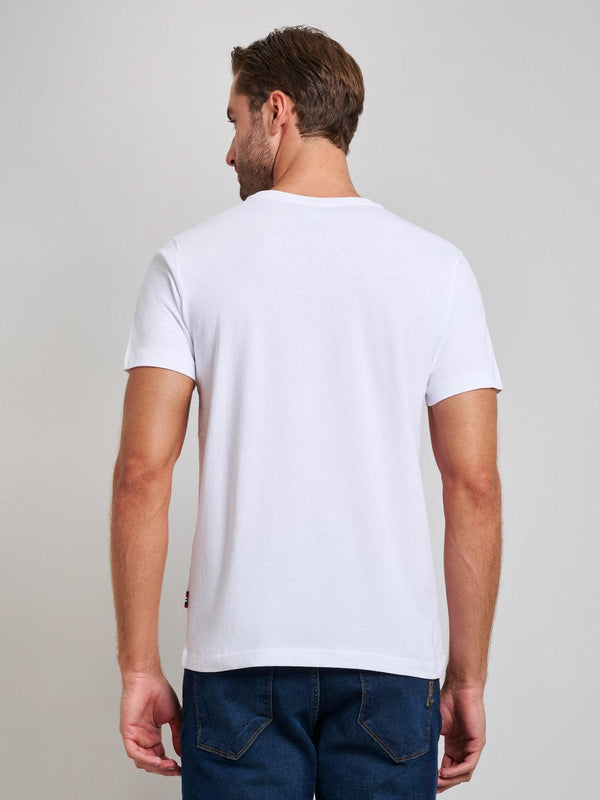 Beverly Hills Polo Club SPORT LOGO MODERN SLIM FIT T-SHIRT GHOST WHITE