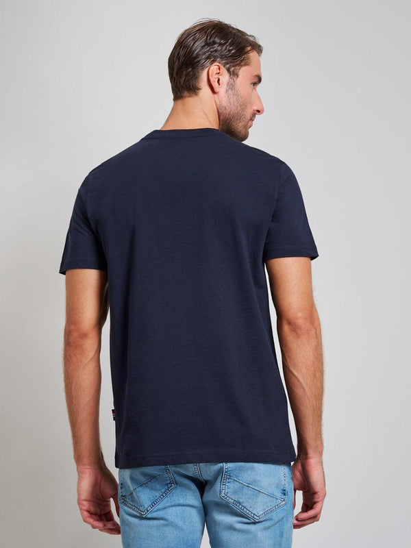 Beverly Hills Polo Club STRETCH LOGO MODERN SLIM FIT T-SHIRT DARK NAVY