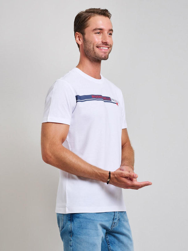 Beverly Hills Polo Club STRETCH LOGO MODERN SLIM FIT T-SHIRT GHOST WHITE