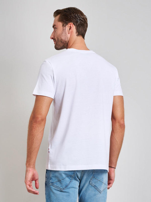 Beverly Hills Polo Club STRETCH LOGO MODERN SLIM FIT T-SHIRT GHOST WHITE