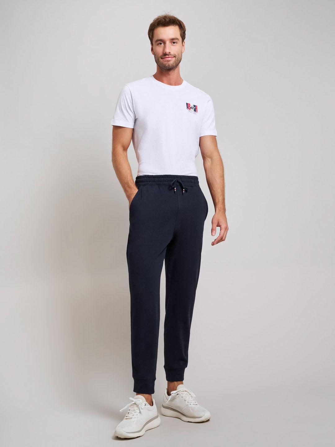 beverly hills polo club TAPERED FIT SWEATPANTS DARK NAVY