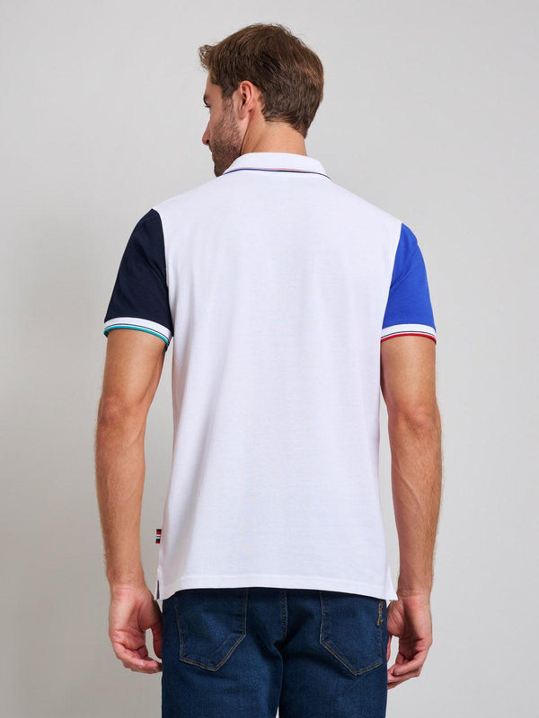 Beverly Hills Polo Club TEAM COLOURS MODERN SLIM FIT POLO SHIRT GHOST WHITE