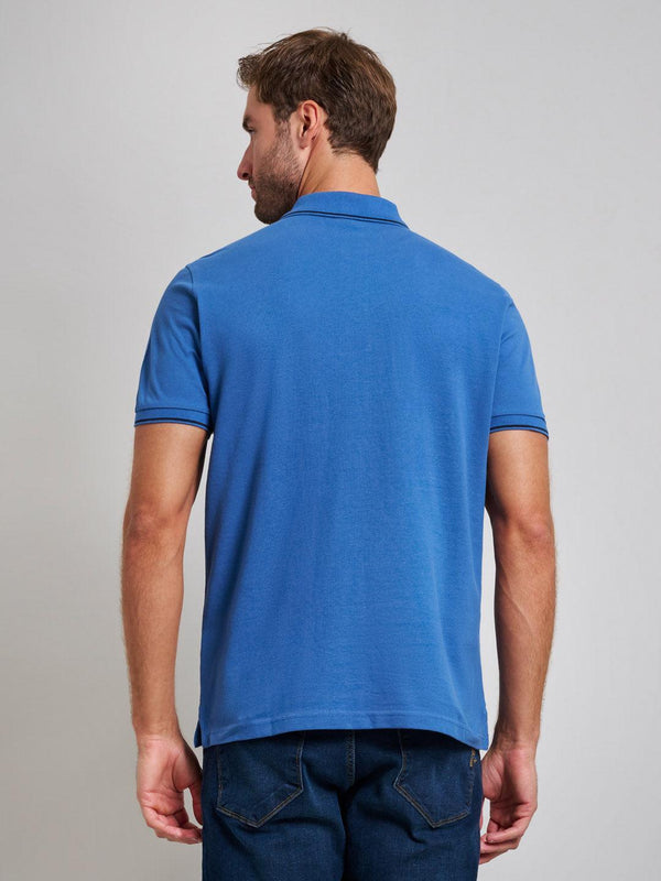 Beverly Hills Polo Club TIPPED MODERN SLIM FIT POLO SHIRT MARINE BLUE