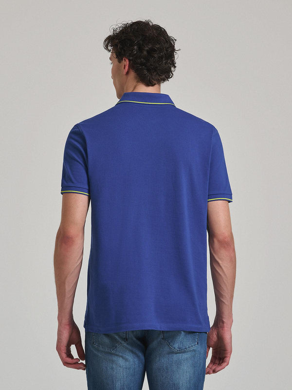 Beverly Hills Polo Club TIPPED POLO PONY POLO SHIRT DARK ROYAL