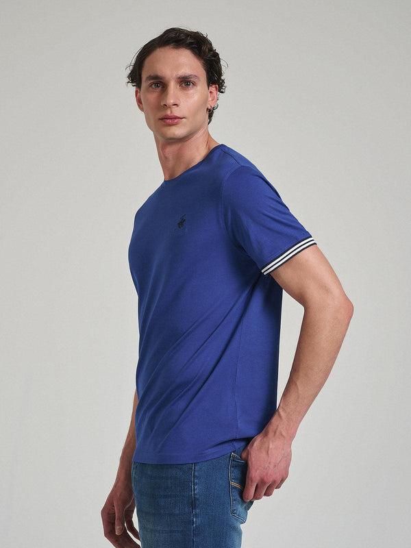Beverly Hills Polo Club TIPPED SLEEVE T-SHIRT DARK ROYAL