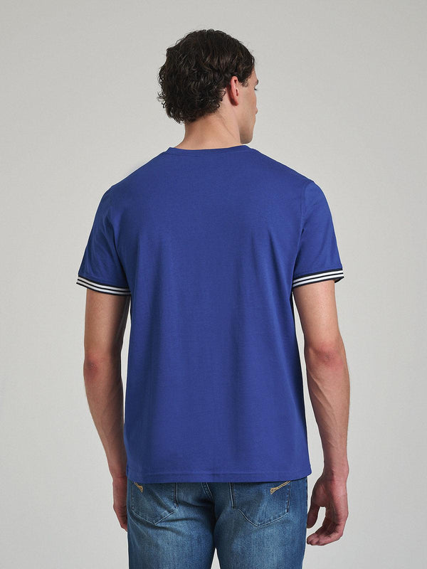 Beverly Hills Polo Club TIPPED SLEEVE T-SHIRT DARK ROYAL