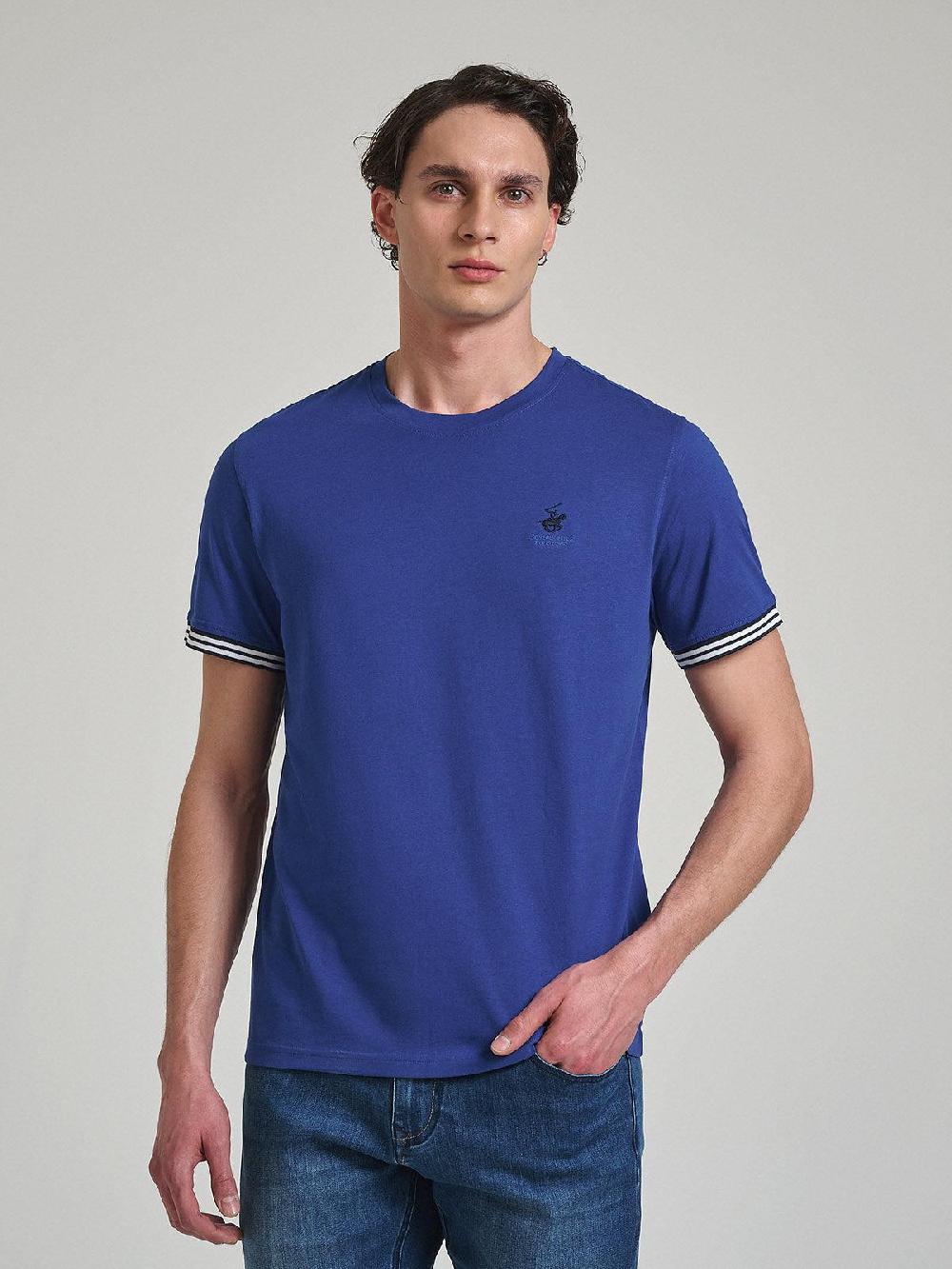 beverly hills polo club TIPPED SLEEVE T-SHIRT DARK ROYAL