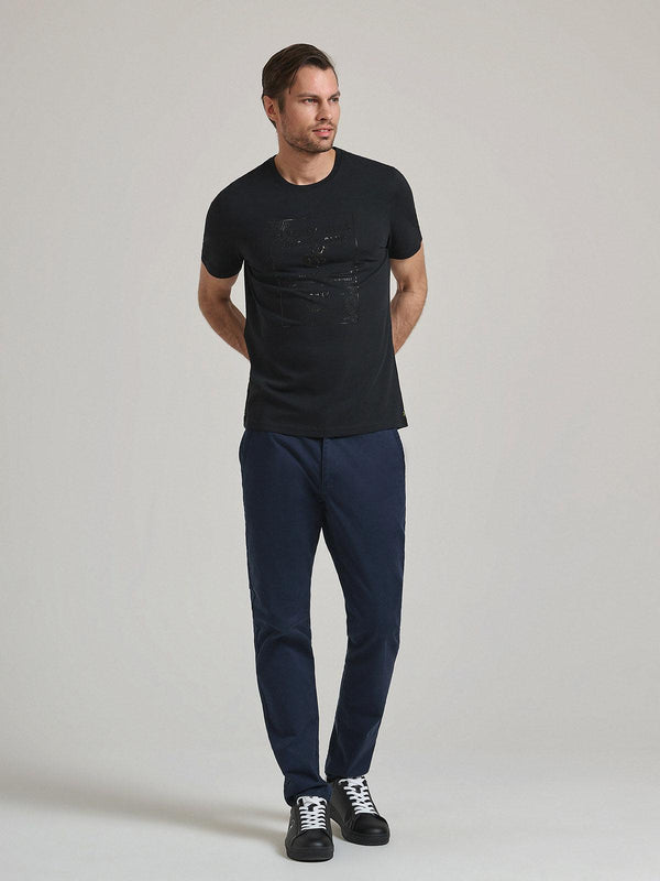 Beverly Hills Polo Club TONAL BLOCK GRAPHIC T-SHIRT BLACK