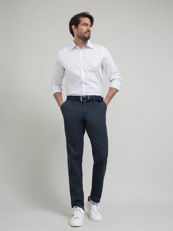 Beverly Hills Polo Club TRI-COLOUR TAG FORMAL SHIRT WHITE