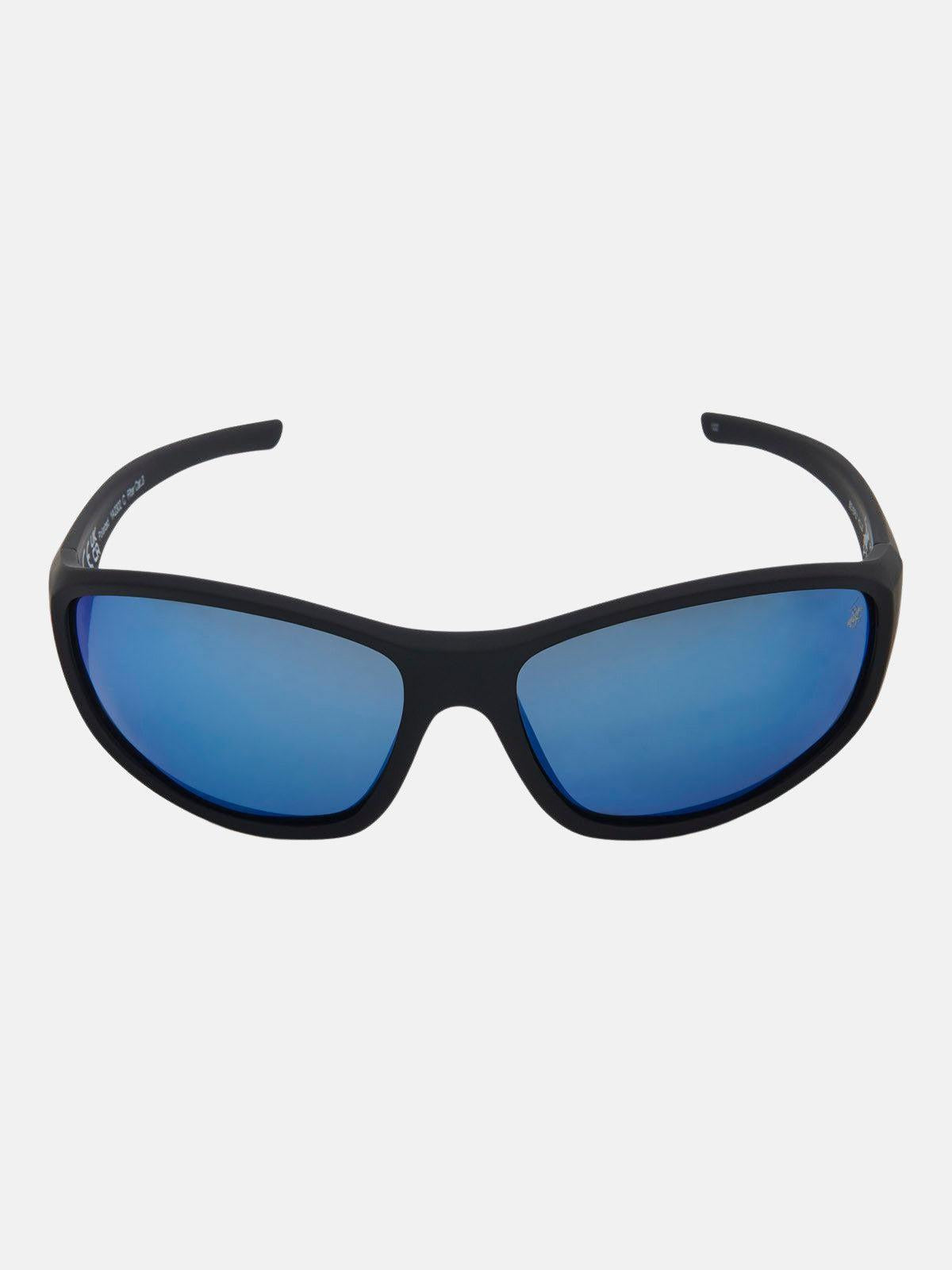 beverly hills polo club WRAP AROUND POLARISED SUNGLASSES BLACK MIRROR ICE BLUE GREY