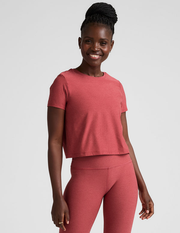 beyond yoga Featherweight Supreme Cropped Tee