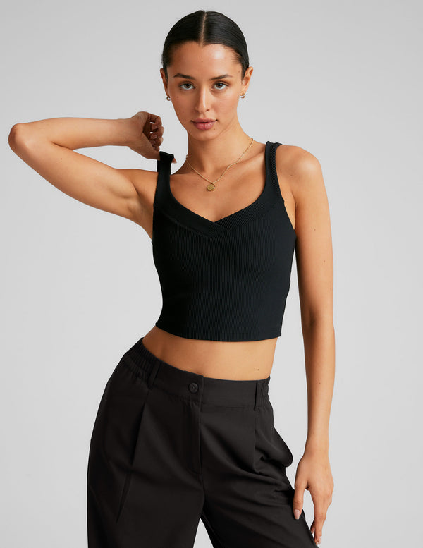 beyond yoga Impulse Ribbed Cropped Tank