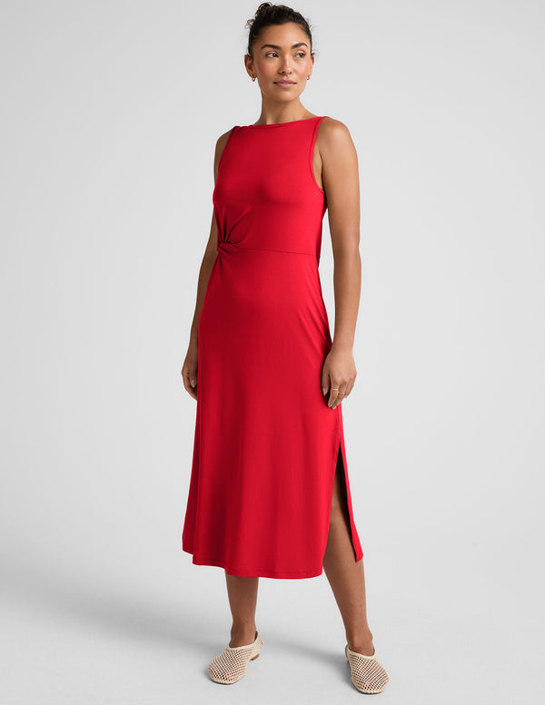 Beyond Yoga Rotation Side Twist Midi Dress