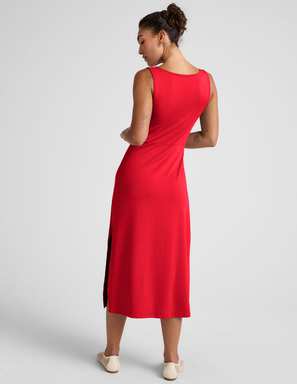 Beyond Yoga Rotation Side Twist Midi Dress
