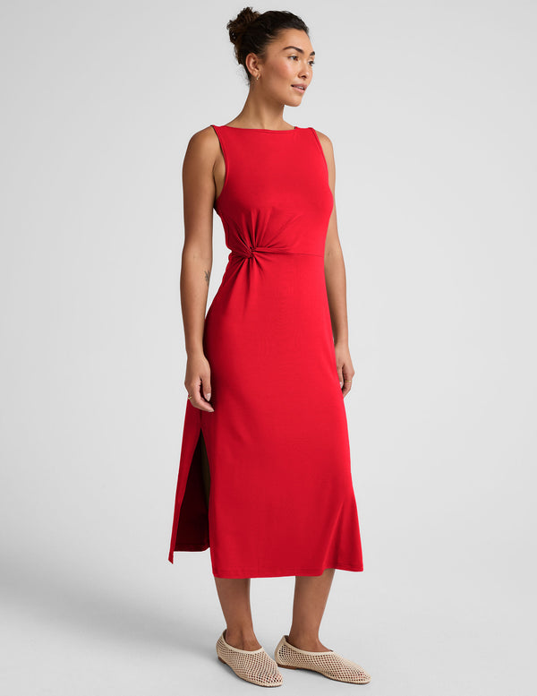 beyond yoga Rotation Side Twist Midi Dress