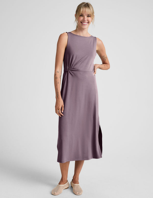 beyond yoga Rotation Side Twist Midi Dress