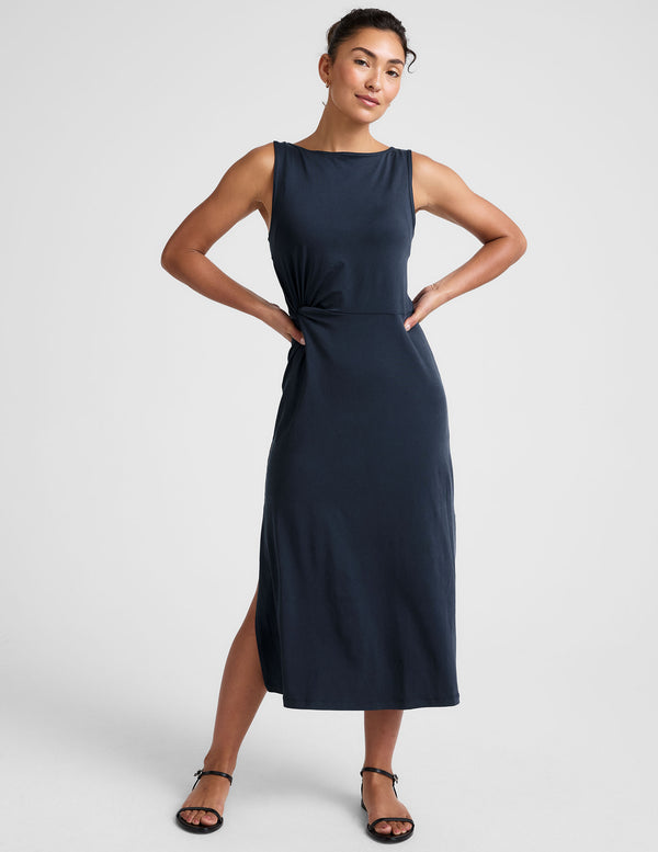 beyond yoga Rotation Side Twist Midi Dress