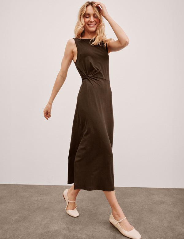 beyond yoga Rotation Side Twist Midi Dress