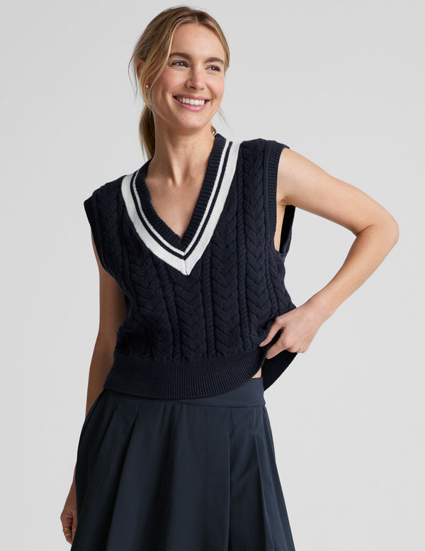 beyond yoga The Cable Knit Vest