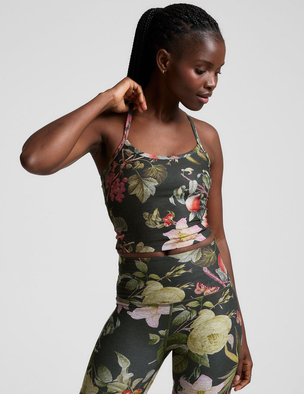 Beyond Yoga Botanical Garden SoftMark Slim Racerback Cropped Tank