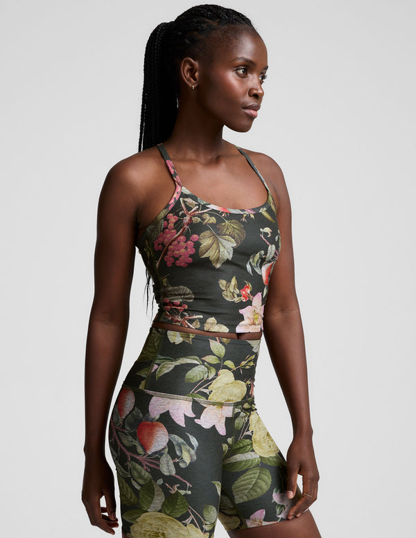 Beyond Yoga Botanical Garden SoftMark Slim Racerback Cropped Tank
