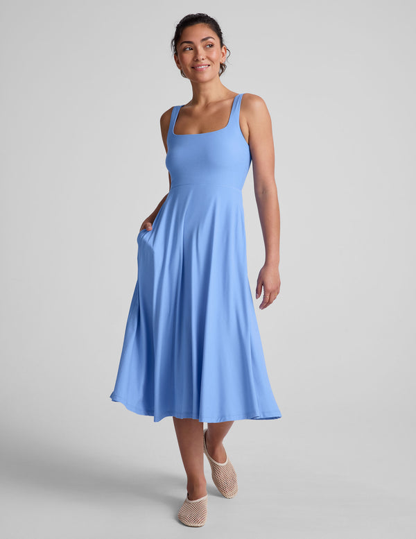 Beyond Yoga Featherweight At The Ready Square Neck Dress