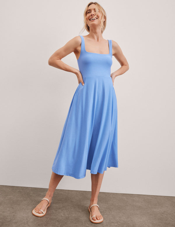 beyond yoga Featherweight At The Ready Square Neck Dress