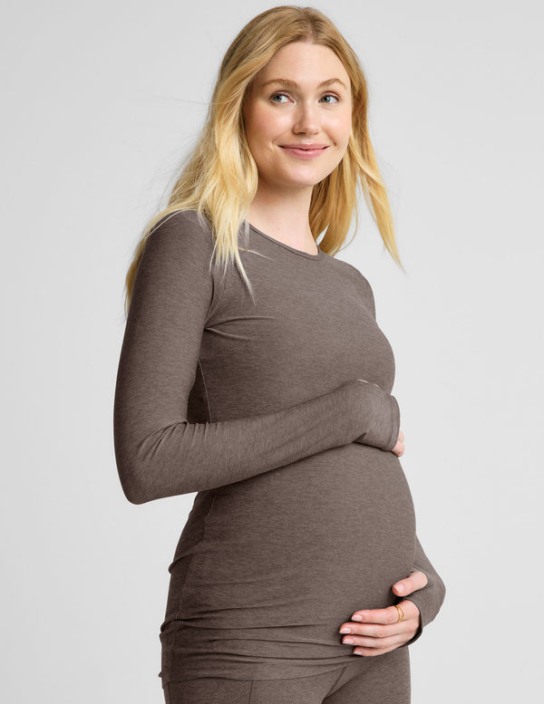 Beyond Yoga Featherweight Count On Me Maternity Crew Pullover