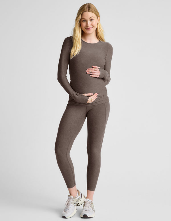 Beyond Yoga Featherweight Count On Me Maternity Crew Pullover