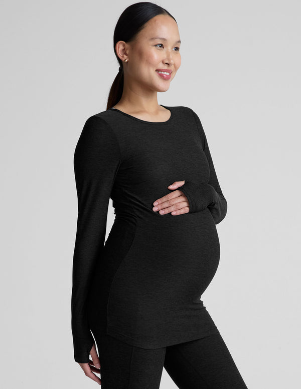 Beyond Yoga Featherweight Count On Me Maternity Crew Pullover