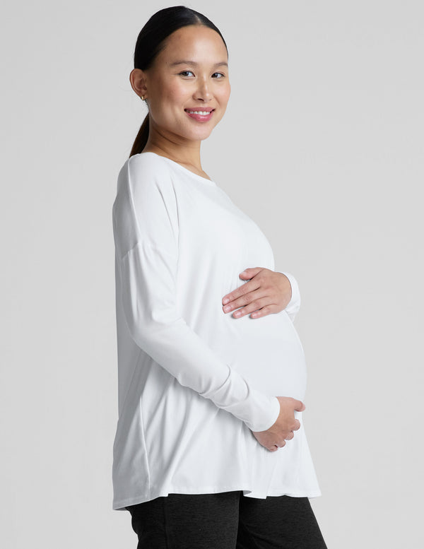 Beyond Yoga Featherweight Feels Like Home Long Sleeve Maternity Top
