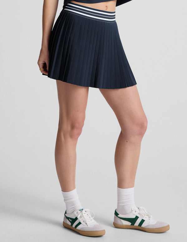 Beyond Yoga If You Pleats Tipped Elastic Mini Skirt