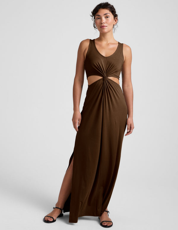 Beyond Yoga Maxi Around The World Front Twist Dress