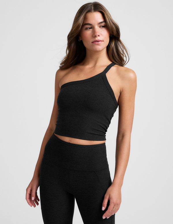 beyond yoga Spacedye Outset One Shoulder Cropped Tank